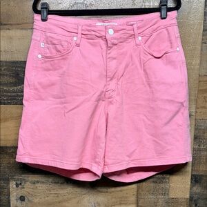 Judy Blue High Rise Tummy Control Bubblegum Pink Denim Shorts Women's Size 1XL